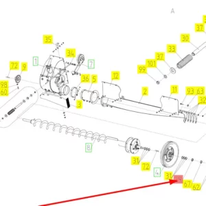 Oryginalna tuleja koła pasowego o numerze katalogowym 100717683, stosowana w kombajnach zbożowych marki Rostselmash schemat.
