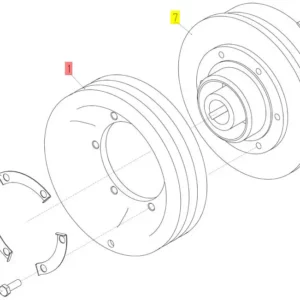 Oryginalna podkładka zabezpieczająca o numerze katalogowym 100723451, stosowana w kombajnach zbożowych marki Rostselmash schemat.