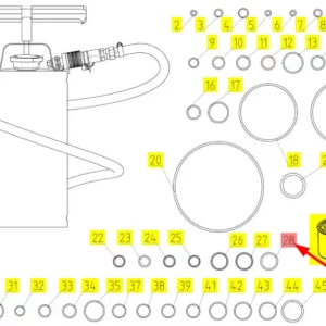 Oryginalny pierścień oring o numerze katalogowym 100727275, stosowany w kombajnach zbożowych marki Rostselmash. schemat