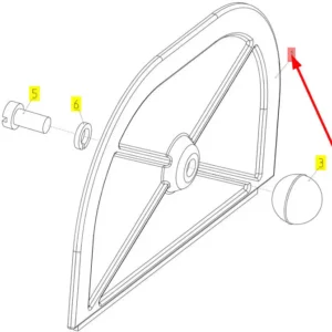 Oryginalna osłona o numerze katalogowym 100728044, stosowana w kombajnach zbożowych marki Rostselmash schemat.