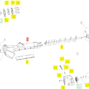 Oryginalny przewód smarowniczki o numerze katalogowym 100730891, stosowany w kombajnach zbożowych marki Rostselmash schemat.