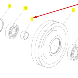Oryginalna tuleja sworznia o numerze katalogowym 100732369, stosowana w kombajnach zbożowych marki Rostselmash schemat.