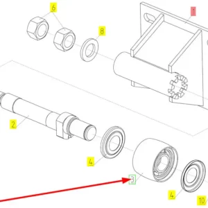 Oryginalna rolka o numerze katalogowym 100732441, stosowana w kombajnach zbożowych marki Rostselmash schemat.
