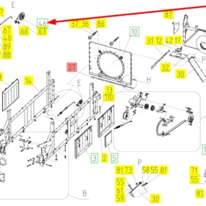 Oryginalne koło pasowe o numerze katalogowym 100732727, stosowane w kombajnach zbożowych marki Rostselmash schemat.