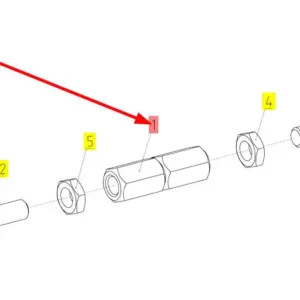 Oryginalna nakrętka cięgna o numerze katalogowym 100732976, stosowana w kombajnach zbożowych marki Rostselmash schemat.