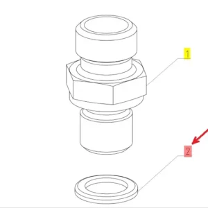 Oryginalny pierścień o wymiarach 12 x 1,5 mm i numerze katalogowym 100737003, stosowany w kombajnach zbożowych marki Rostselmash. schemat