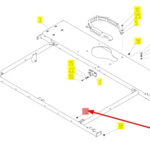 Oryginalna nitonakrętka o numerze katalogowym 100744938, stosowana w kombajnach zbożowych marki Rostselmash schemat.
