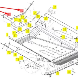 Oryginalna listwa mocująca o numerze katalogowym 100746000, stosowana w kombajnach zbożowych marki Rostselmash schemat.