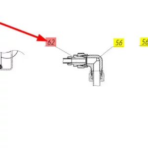 Oryginalny adapter przewodów o numerze katalogowym 100766018, stosowany w kombajnach zbożowych marki Rostselmash schemat.