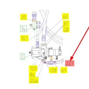 Oryginalne złącze gniazdo przewodu o numerze katalogowym 100767070, stosowane w kombajnach zbożowych marki Rostselmash schemat.