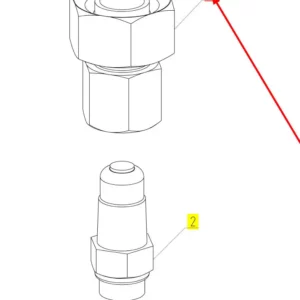 Oryginalny adapter o numerze katalogowym 100769677, stosowany w kombajnach zbożowych marki Rostselmash schemat.