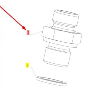 Oryginalne złącze hydrauliczne o  numerze katalogowym 100774175, stosowane w kombajnach zbożowych marki Rostselmash. schemat