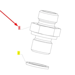 Oryginalne złącze hydrauliczne o numerze katalogowym 100774176, stosowane w kombajnach zbożowych marki Rostselmash schemat.