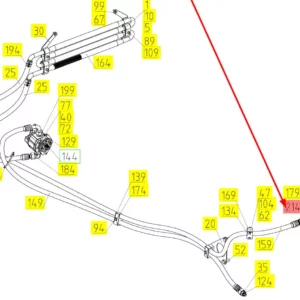 Oryginalna gniazdo adaptera o numerze katalogowym 100789346, stosowane w kombajnach zbożowych marki Rostselmash schemat.