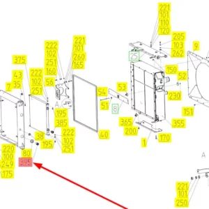Oryginalne złącze hydrauliczne o numerze katalogowym 100789893, stosowane w kombajnach zbożowych marki Rostselmash- schemat.
