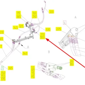 Oryginalna płytka dystansowa pod zacisk o numerze katalogowym 100791081, stosowana w kombajnach zbożowych marki Rostselmash schemat.