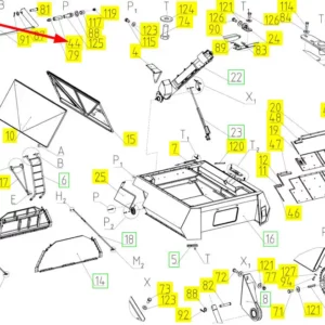 Oryginalna nakrętka o numerze katalogowym 100791770, stosowana w kombajnach zbożowych marki Rostselmash schemat.