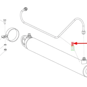 Oryginalny przewód hydrauliczny o numerze katalogowym 100795418, stosowany w kombajnach zbożowych marki Rostselmash schemat.