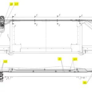 Oryginalny przewód hydrauliczny o numerze katalogowym 100800476, stosowany w hederach zbożowych marki Rostselmash. Schemat