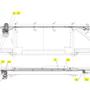 Oryginalna złączka kątowa, hydrauliczna o numerze katalogowym 100801892, stosowana w hederach zbożowych marki Rostselmash. Schemat