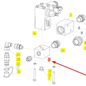 Oryginalny blok hydrauliczny o numerze katalogowym 100805261