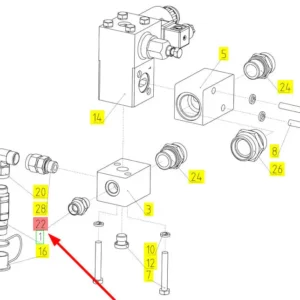 Oryginalna złączka hydrauliczna o numerze katalogowym 100805282