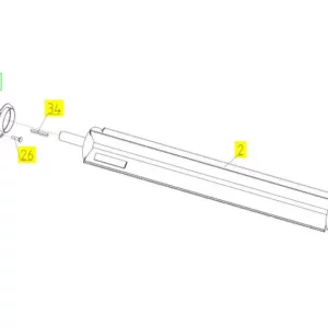 Oryginalne koło zębate o numerze katalogowym 100805876, stosowane w kombajnach zbożowych marki Rostselmash schemat