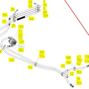 Oryginalne gniazdo adaptera o numerze katalogowym 100811610, stosowane w kombajnach zbożowych marki Rostselmash schemat.