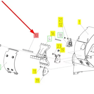 Oryginalny uszczelniacz obudowy rotora o numerze katalogowym 100833982, stosowany w kombajnach zbożowych marki Rostselmash schemat.