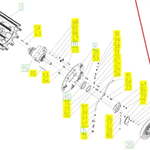 Oryginalna nakrętka o numerze katalogowym 100856628, stosowana w kombajnach zbożowych marki Rostselmash schemat.