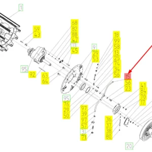 Oryginalny trójnik smarujący o numerze katalogowym 100858736, stosowany w kombajnach zbożowych marki Rostselmash schemat.