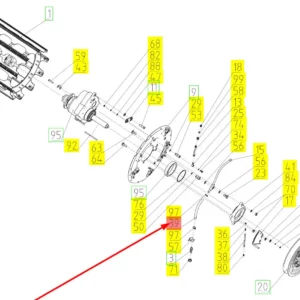 Oryginalny przewód spustowy o numerze katalogowym 100862786, stosowany w kombajnach zbożowych marki Rostselmash schemat.