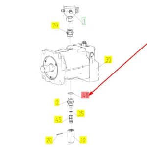 Oryginalny pierścień 29.74 x 2.95 o numerze katalogowym 100869744, stosowany w kombajnach zbożowych marki Rostselmash schemat.