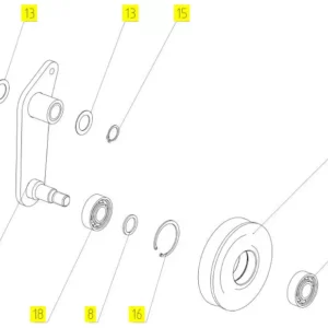 Oryginalne koło pasowe o numerze katalogowym 100957374, stosowane w kombajnach zbożowych marki Rostselmash- schemat.