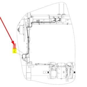 Oryginalny przewód układu hamulcowego o numerze katalogowym 100963856, stosowany w kombajnach zbożowych marki Rostselmash schemat.