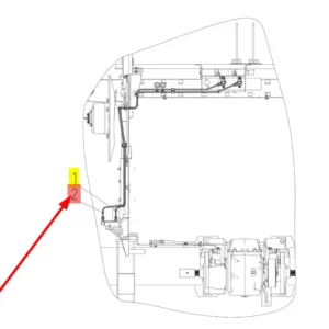 Oryginalny przewód układu hamulcowego o numerze katalogowym 100963939, stosowany w kombajnach zbożowych marki Rostselmash schemat.