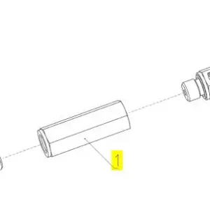 Oryginalny króciec wkręcany o numerze katalogowym 100991538, stosowany w kombajnach zbożowych marki Rostselmash- schemat.