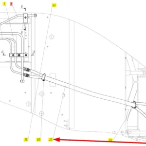 Oryginalna osłona węża o numerze katalogowym 101032837, stosowana w kombajnach zbożowych marki Rostselmash schemat.