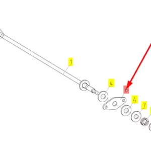 Oryginalna płytka mocująca o numerze katalogowym 101035665, stosowana w kombajnach zbożowych marki Rostselmash schemat.