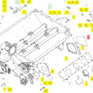 Oryginalny przekaźnik elektryczny o numerze katalogowym 101037045, stosowany w kombajnach zbożowych marki Rostselmash schemat.