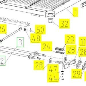 Oryginalna sprężyna o numerze katalogowym 101037489, stosowana w kombajnach zbożowych marki Rostselmash- schemat.