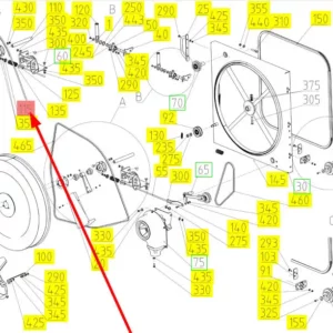 Oryginalna uszczelka o numerze katalogowym 101039847, stosowana w kombajnach zbożowych marki Rostselmash schemat