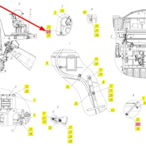 Oryginalna śruba M8 o numerze katalogowym 101049733, stosowana w kombajnach zbożowych marki Rostselmash.