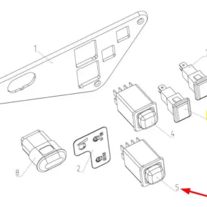 Oryginalny przełącznik elektryczny o numerze katalogowym 101050161, stosowany w kombajnach zbożowych marki Rostselmash schemat.