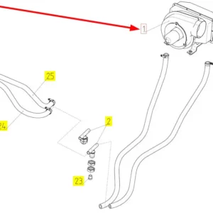 Oryginalna nagrzewnica o numerze katalogowym 101051014, stosowana w kombajnach zbożowych marki Rostselmash- schemat.