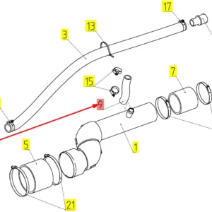 Oryginalny przewód o numerze katalogowym 101079905, stosowany w kombajnach zbożowych marki Rostselmash schemat.