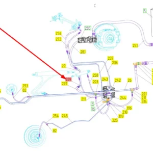 Oryginalny przewód hydrauliczny o numerze katalogowym 101093488, stosowany w kombajnach zbożowych marki Rostselmash schemat.