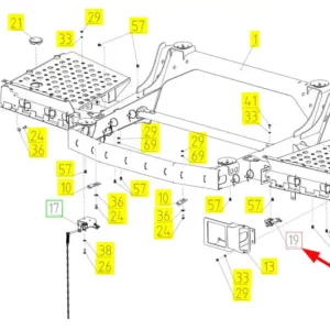 Oryginalny regulator ciśnienia o numerze katalogowym 101098195, stosowany w kombajnach zbożowych marki Rostselmash schemat