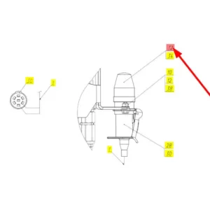 Oryginalna osłona wtyczki COBO o numerze katalogowym 101103047, stosowana w kombajnach zbożowych marki Rostselmash schemat.