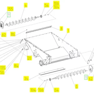 Oryginalna nakrętka motylkowa M8 o numerze katalogowym 101108325, stosowana w kombajnach zbożowych marki Rostselmash- schemat.
